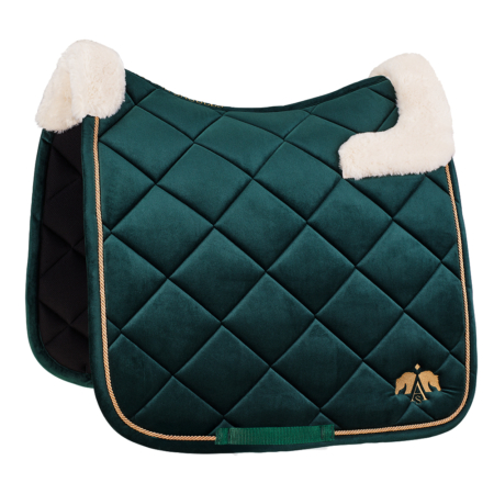 Arena green dressage saddle pad – A_SaddlePad_Dressage_Angle