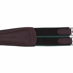 Arena Classic girth with elastic ends – Arena_ClassicGirth_Flat_BRN_Buckles_LoR