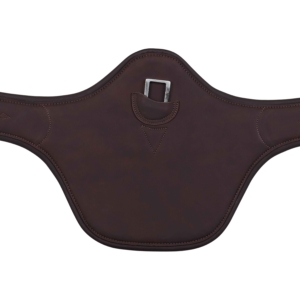 Arena stud girth with central D-ring – Arena_Flat_Studgirth_BRN_Centre_LoR
