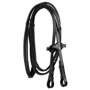 Arena padded leather reins – Arena_PaddedReins_Coil_BLK