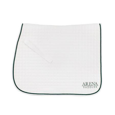 Arena white dressage saddle pad