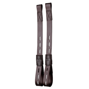 Wintec Kids Webbers black synthetic stirrup leathers – product view 2